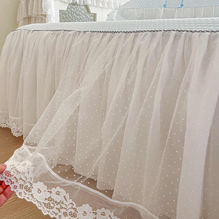 91家纺网 家纺一手货源 找家纺 网红馆（ck家纺） 2025新款床裙款豆豆凉感席凉席席子-可爱巴拉 可爱巴拉-蓝