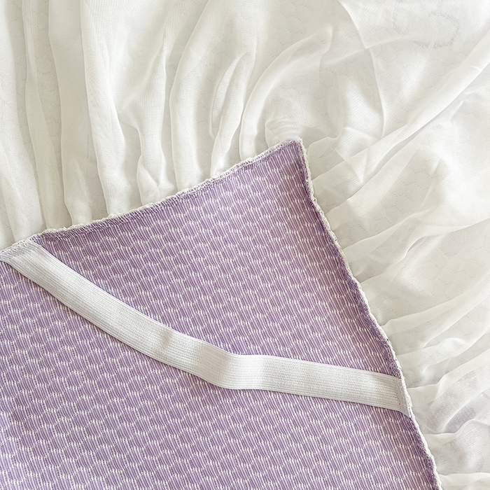 91家纺网 家纺一手货源 找家纺 网红馆（ck家纺） 2025新款床裙款豆豆凉感席凉席席子-可爱巴拉 可爱巴拉-紫