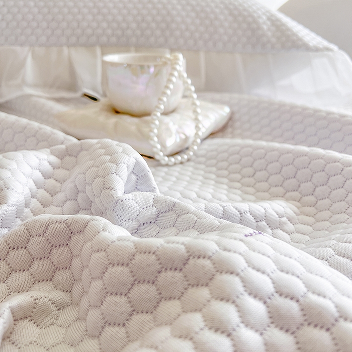 91家纺网 家纺一手货源 找家纺 网红馆（ck家纺） 2025新款床裙款豆豆凉感席凉席席子-可爱巴拉 可爱巴拉-紫