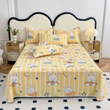 91家纺网 家纺一手货源 找家纺 （总）仟网汇 2025老粗布蕾丝花边三件套（无纺布手提包装）