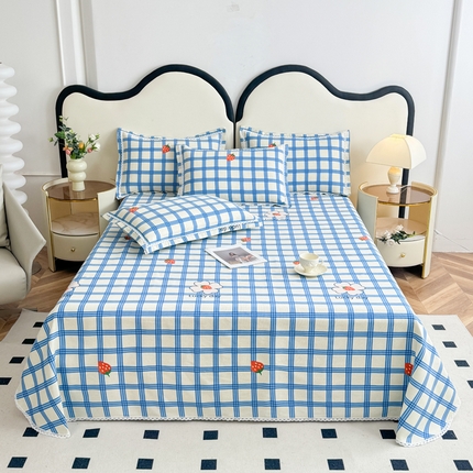 91家纺网 家纺一手货源 找家纺 （总）仟网汇 2025老粗布蕾丝花边三件套（无纺布手提包装）