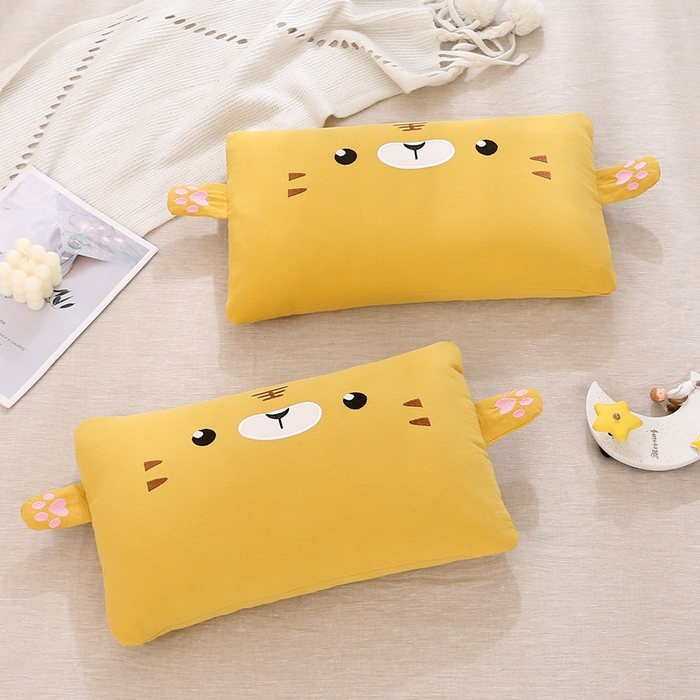 91家纺网 家纺一手货源 找家纺 梦叶草 2025新款卡通小虎荞麦枕头荞麦枕芯护颈枕头 卡通小虎荞麦枕-黄色30*50cm
