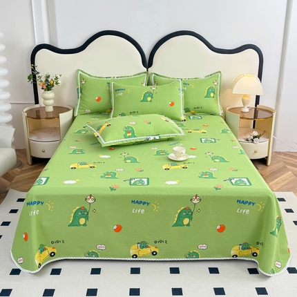 91家纺网 家纺一手货源 找家纺 （总）仟网汇 2025老粗布蕾丝花边三件套（无纺布手提包装）