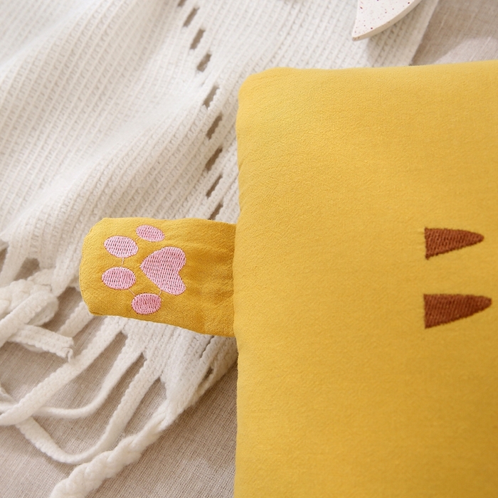 91家纺网 家纺一手货源 找家纺 梦叶草 2025新款卡通小虎荞麦枕头荞麦枕芯护颈枕头 卡通小虎荞麦枕-黄色30*50cm