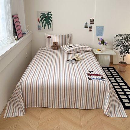 （总）珺柔家纺 2025新款210克老粗布床笠床单