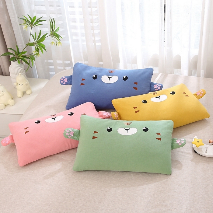 91家纺网 家纺一手货源 找家纺 （总）梦叶草 2025新款卡通小虎荞麦枕头荞麦枕芯护颈枕头