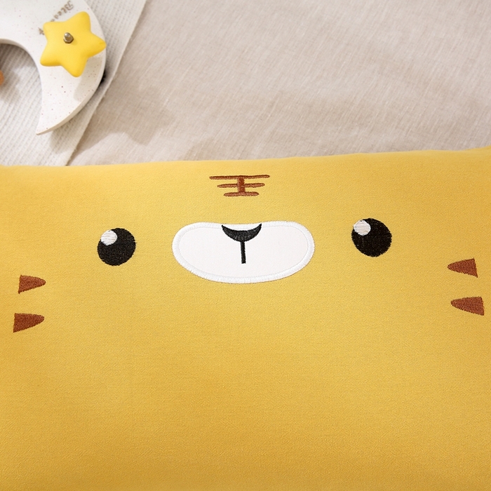 91家纺网 家纺一手货源 找家纺 梦叶草 2025新款卡通小虎荞麦枕头荞麦枕芯护颈枕头 卡通小虎荞麦枕-黄色30*50cm