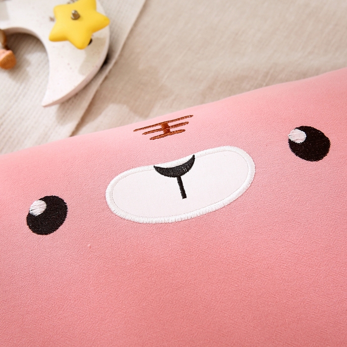 91家纺网 家纺一手货源 找家纺 梦叶草 2025新款卡通小虎荞麦枕头荞麦枕芯护颈枕头 卡通小虎荞麦枕-粉色30*50cm