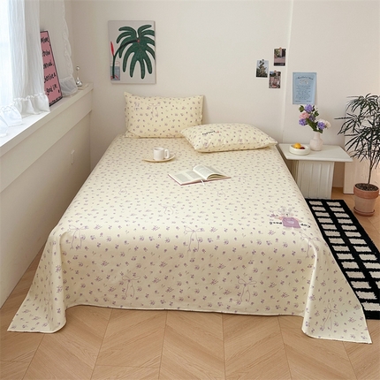 珺柔家纺 2025新款210克老粗布床笠床单 背带兔