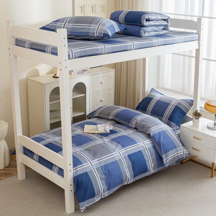 91家纺网 家纺一手货源 找家纺 （总）简冠家纺 2025新款全棉学生三件套宿舍三件套纯棉学生床垫羽丝绒被子被芯