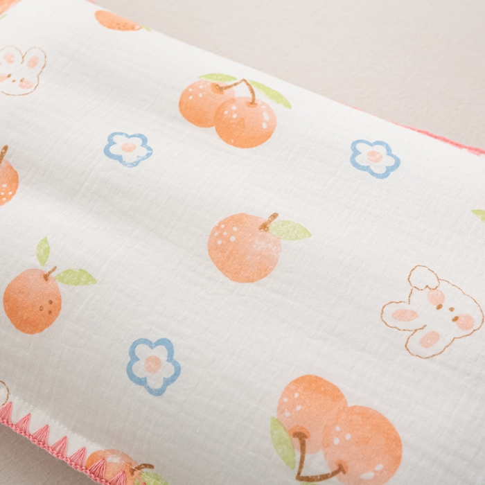 91家纺网 家纺一手货源 找家纺 萌番宝 2025春夏新款纯棉A类全棉纯棉皱皱双层纱枕套工艺枕套儿童学生成人枕套单枕套 乐意李