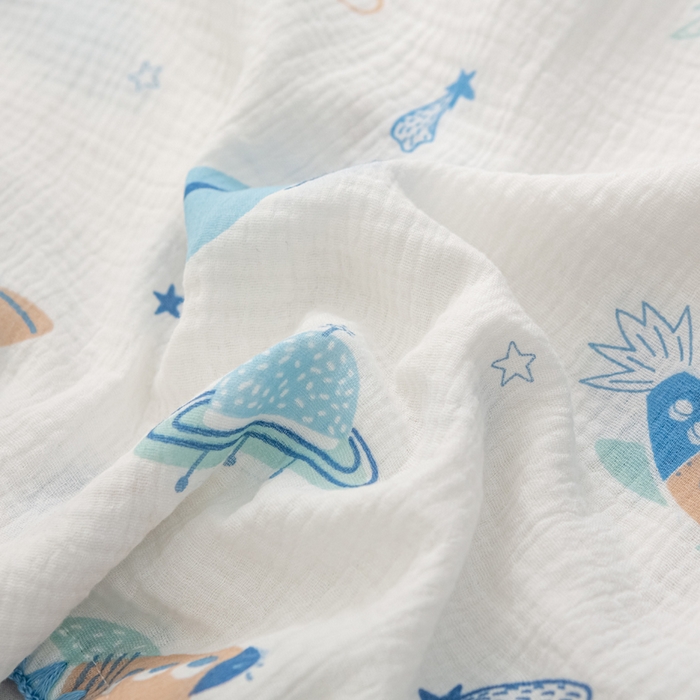 91家纺网 家纺一手货源 找家纺 萌番宝 2025春夏新款纯棉A类全棉纯棉皱皱双层纱枕套工艺枕套儿童学生成人枕套单枕套 银河战舰