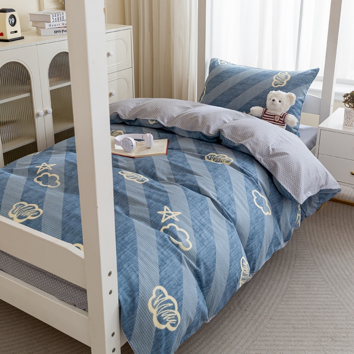 91家纺网 家纺一手货源 找家纺 简冠家纺 2025新款全棉学生三件套宿舍三件套纯棉学生床垫羽丝绒被子被芯 芸韵时空