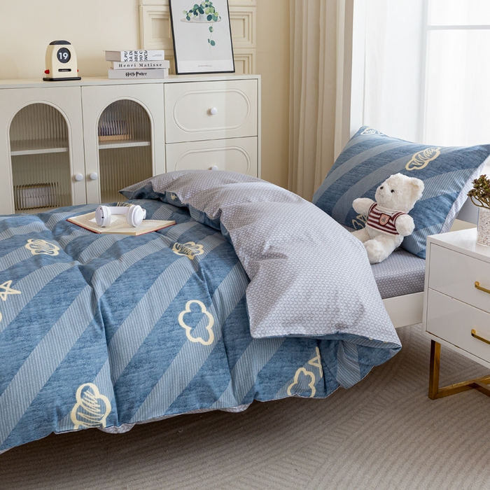 91家纺网 家纺一手货源 找家纺 简冠家纺 2025新款全棉学生三件套宿舍三件套纯棉学生床垫羽丝绒被子被芯 芸韵时空