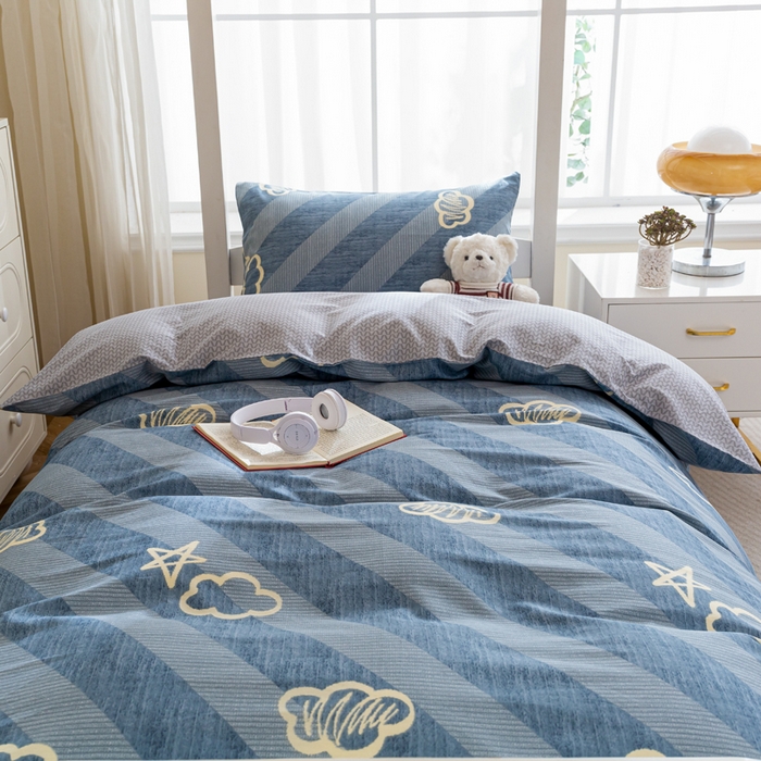 91家纺网 家纺一手货源 找家纺 简冠家纺 2025新款全棉学生三件套宿舍三件套纯棉学生床垫羽丝绒被子被芯 芸韵时空