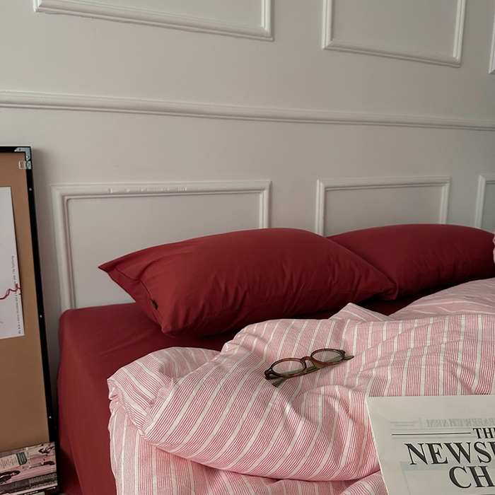 91家纺网 家纺一手货源 找家纺 （总）柚可家居 2025新款全棉色织水洗棉四件套-