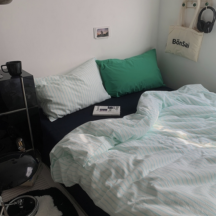 （总）柚可家居 2025新款全棉色织水洗棉四件套-