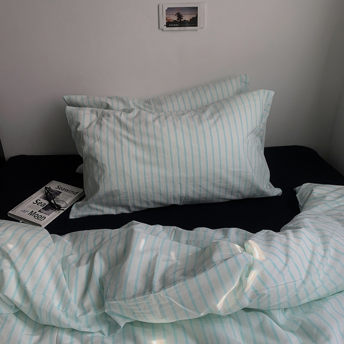 91家纺网 家纺一手货源 找家纺 （总）柚可家居 2025新款全棉色织水洗棉四件套-