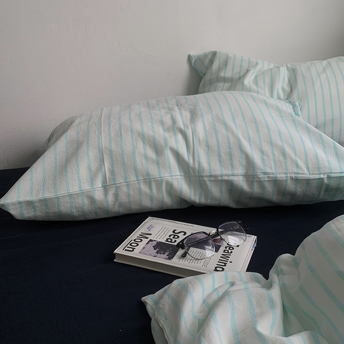 91家纺网 家纺一手货源 找家纺 （总）柚可家居 2025新款全棉色织水洗棉四件套-