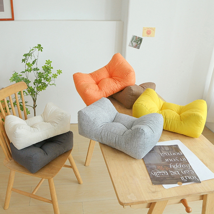 91家纺网 家纺一手货源 找家纺 囍莱家纺 2025新款夏季透气办公室趴睡枕护腰靠垫靠枕学生腰靠枕椅靠背垫腰垫腰枕 蛋壳色