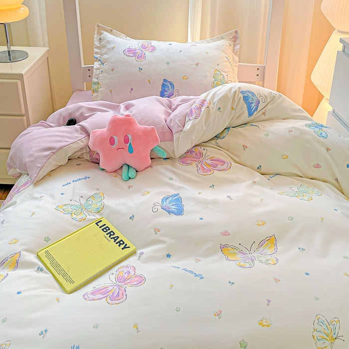 91家纺网 家纺一手货源 找家纺 （总）朵朵2025新款芦荟棉学生床四件套