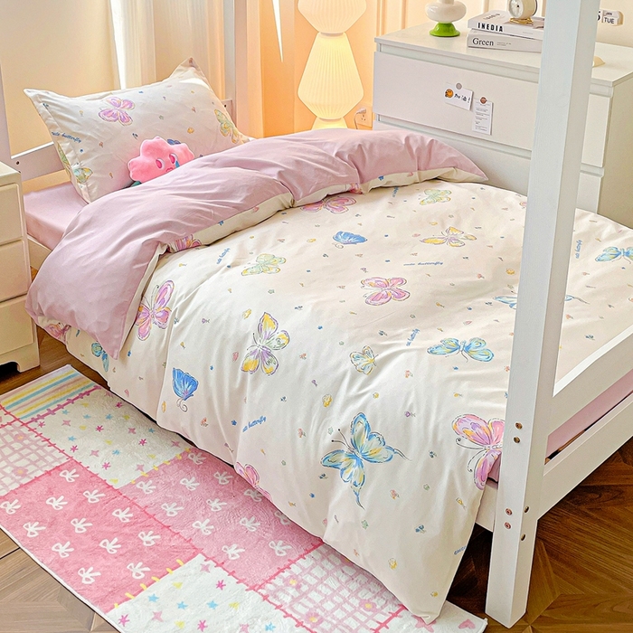 91家纺网 家纺一手货源 找家纺 （总）朵朵2025新款芦荟棉学生床四件套