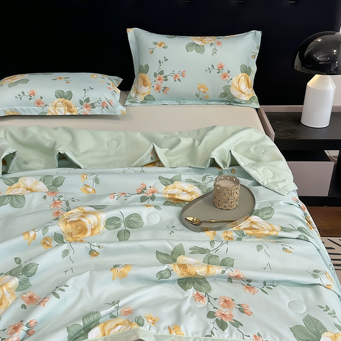 91家纺网 家纺一手货源 找家纺 洁柔2025新款冰凉夏凉被 朵曼柔