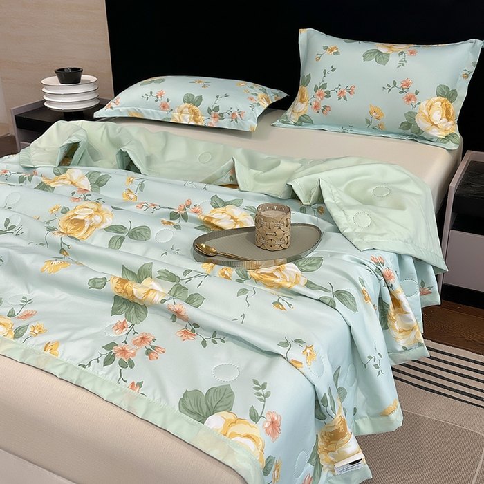 91家纺网 家纺一手货源 找家纺 洁柔2025新款冰凉夏凉被 朵曼柔