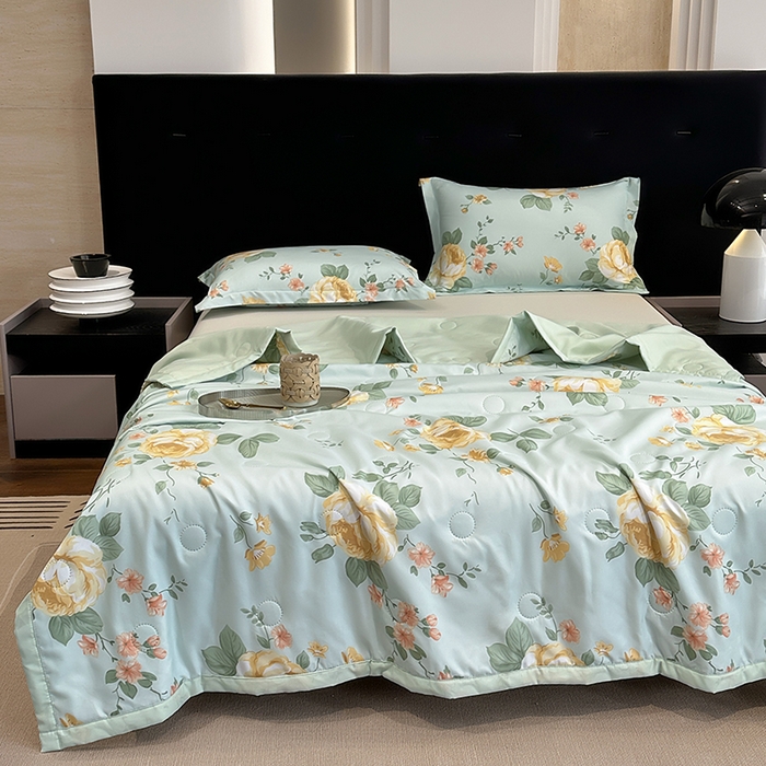 91家纺网 家纺一手货源 找家纺 洁柔2025新款冰凉夏凉被 朵曼柔