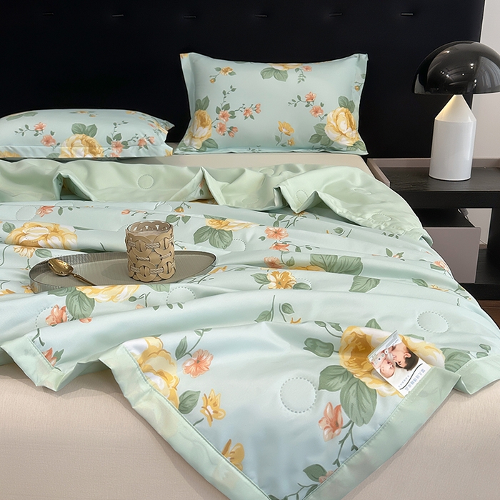 91家纺网 家纺一手货源 找家纺 洁柔2025新款冰凉夏凉被 朵曼柔