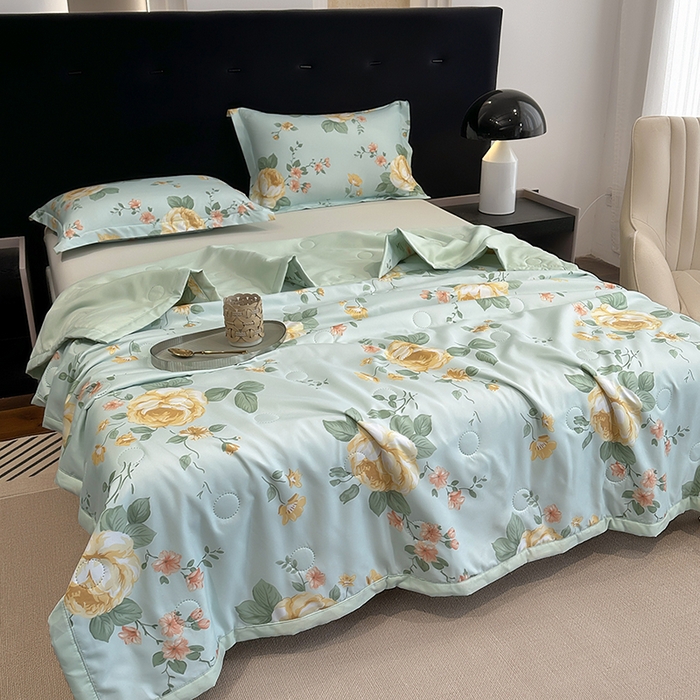 91家纺网 家纺一手货源 找家纺 洁柔2025新款冰凉夏凉被 朵曼柔