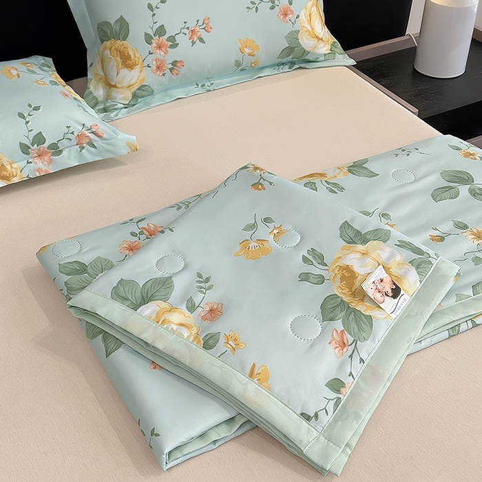 91家纺网 家纺一手货源 找家纺 洁柔2025新款冰凉夏凉被 朵曼柔