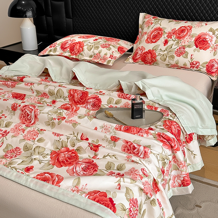 91家纺网 家纺一手货源 找家纺 洁柔2025新款冰凉夏凉被 锦上添花