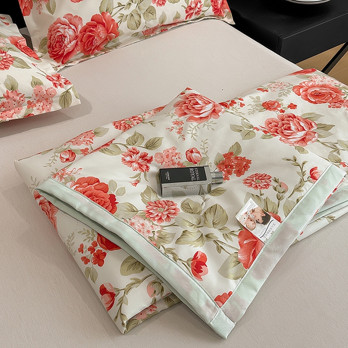 91家纺网 家纺一手货源 找家纺 洁柔2025新款冰凉夏凉被 锦上添花