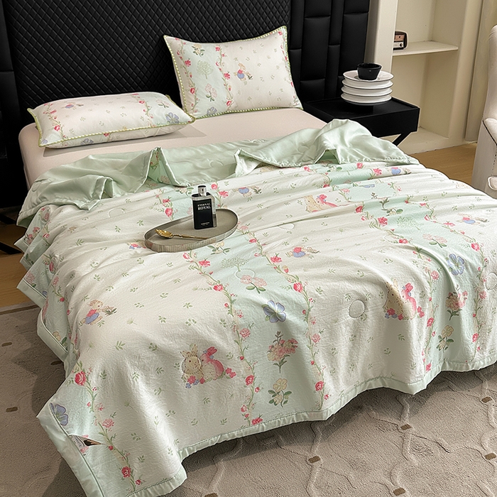 91家纺网 家纺一手货源 找家纺 洁柔2025新款冰凉夏凉被 萌花小铺