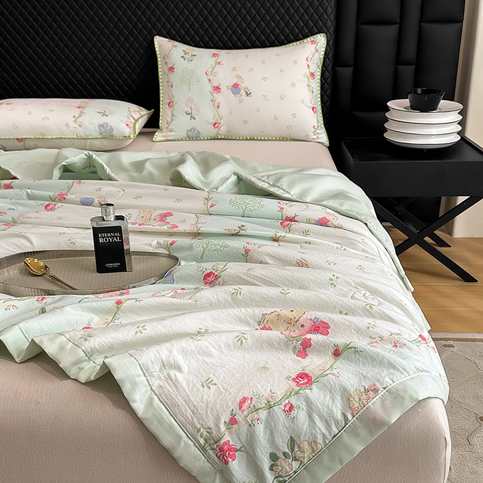 91家纺网 家纺一手货源 找家纺 洁柔2025新款冰凉夏凉被 萌花小铺