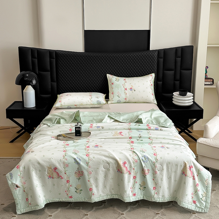 91家纺网 家纺一手货源 找家纺 洁柔2025新款冰凉夏凉被 萌花小铺