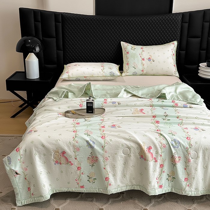 91家纺网 家纺一手货源 找家纺 洁柔2025新款冰凉夏凉被 萌花小铺