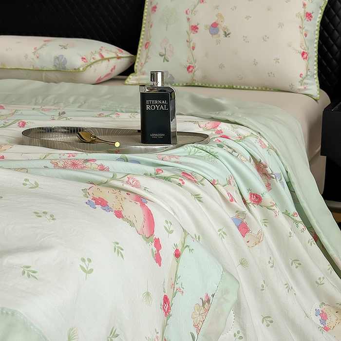 91家纺网 家纺一手货源 找家纺 洁柔2025新款冰凉夏凉被 萌花小铺