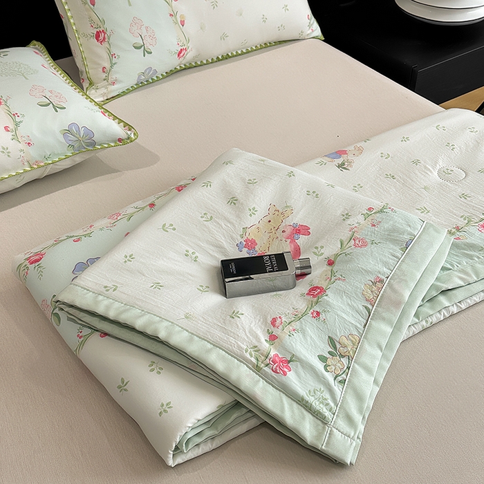 91家纺网 家纺一手货源 找家纺 洁柔2025新款冰凉夏凉被 萌花小铺