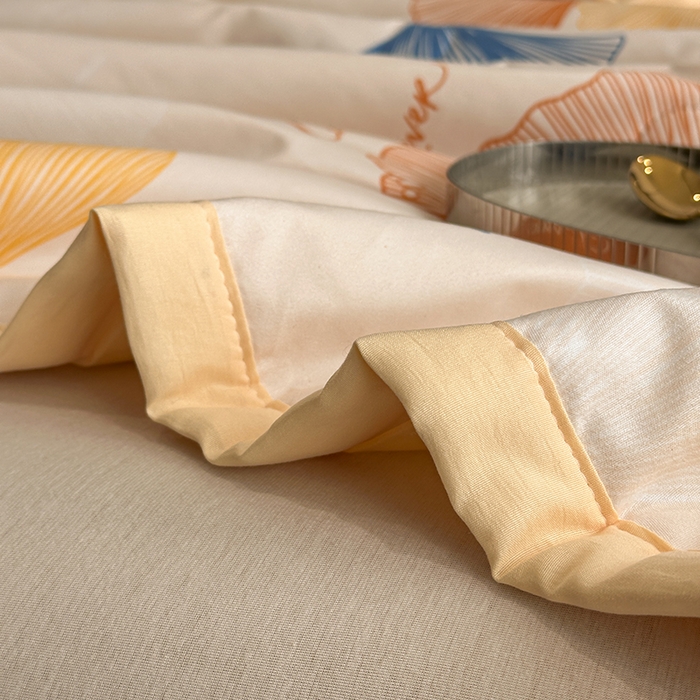 91家纺网 家纺一手货源 找家纺 洁柔2025新款冰凉夏凉被 杏叶流光