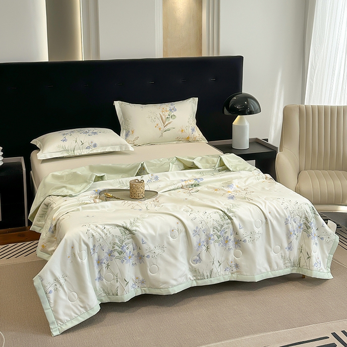 91家纺网 家纺一手货源 找家纺 洁柔2025新款冰凉夏凉被 幽幽仙草