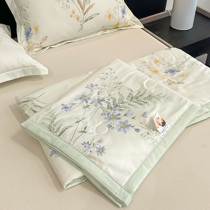 91家纺网 家纺一手货源 找家纺 洁柔2025新款冰凉夏凉被 幽幽仙草