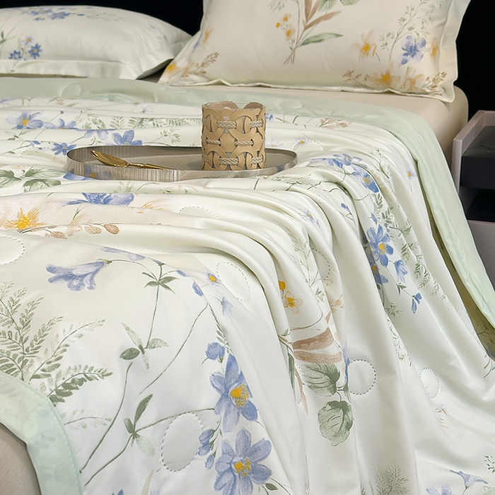 91家纺网 家纺一手货源 找家纺 洁柔2025新款冰凉夏凉被 幽幽仙草