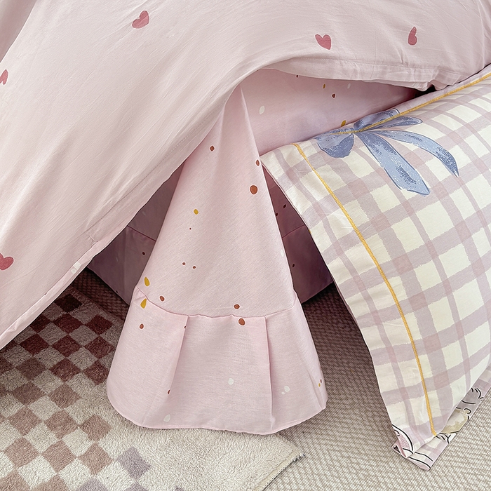 91家纺网 家纺一手货源 找家纺 宇彬家纺 2025直播新款13070全棉纯棉印花床单床笠款四件套和单被套一字绣工艺款 一字绣 晚安宝贝