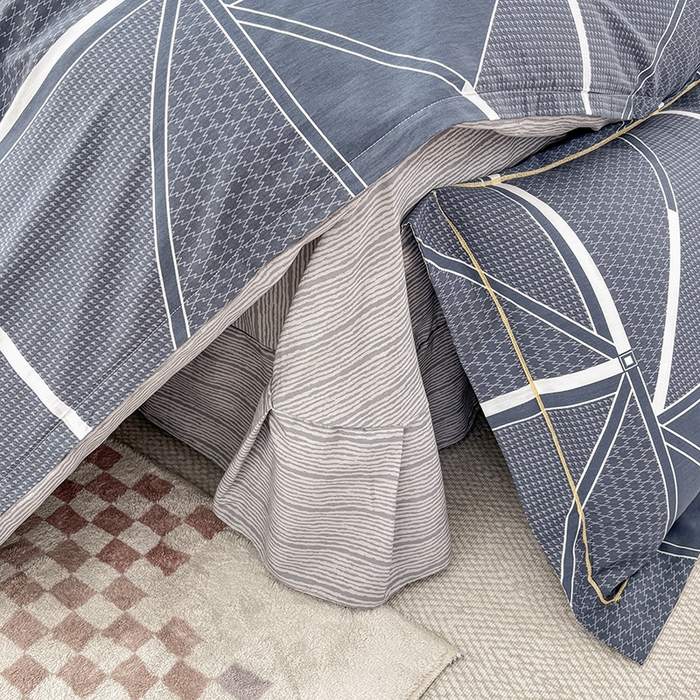 91家纺网 家纺一手货源 找家纺 宇彬家纺 2025直播新款13070全棉纯棉印花床单床笠款四件套和单被套一字绣工艺款 一字绣 空间