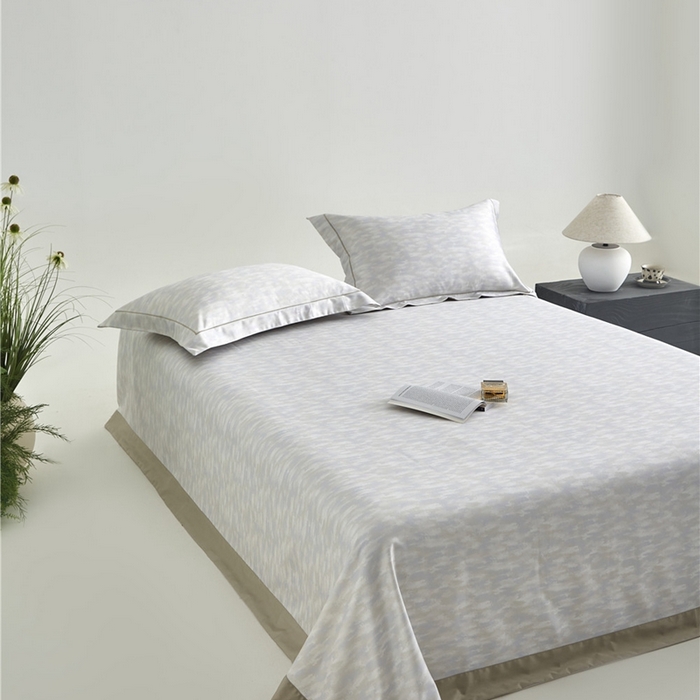 91家纺网 家纺一手货源 找家纺 沐白家居2025新款竹纤维+天丝软凉席三件套 彩云间