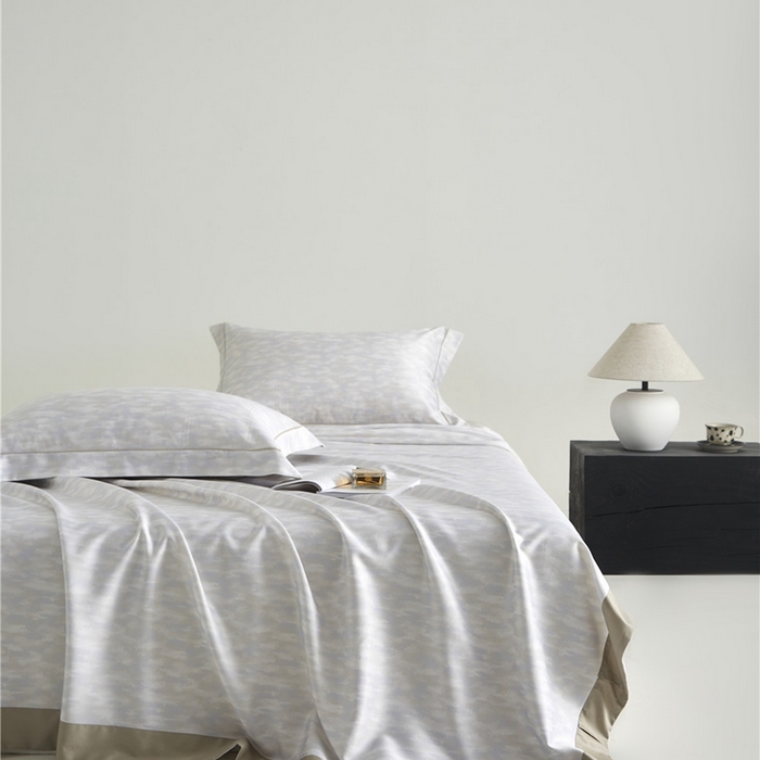 91家纺网 家纺一手货源 找家纺 沐白家居2025新款竹纤维+天丝软凉席三件套 彩云间