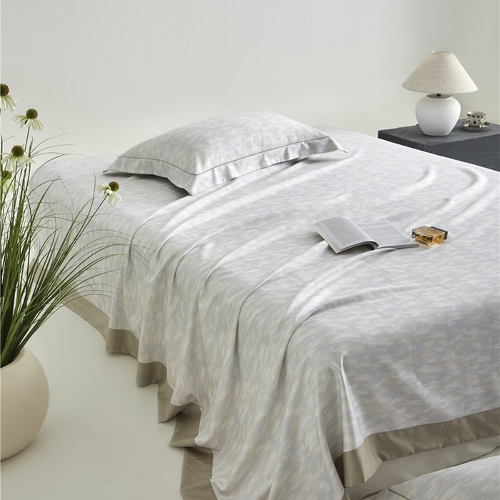 91家纺网 家纺一手货源 找家纺 沐白家居2025新款竹纤维+天丝软凉席三件套 彩云间