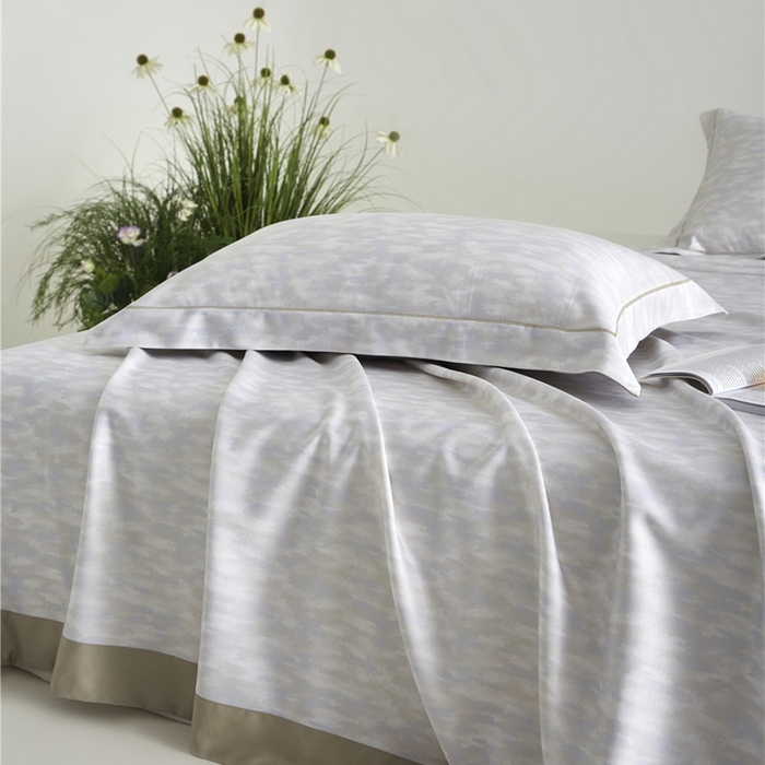 91家纺网 家纺一手货源 找家纺 沐白家居2025新款竹纤维+天丝软凉席三件套 彩云间